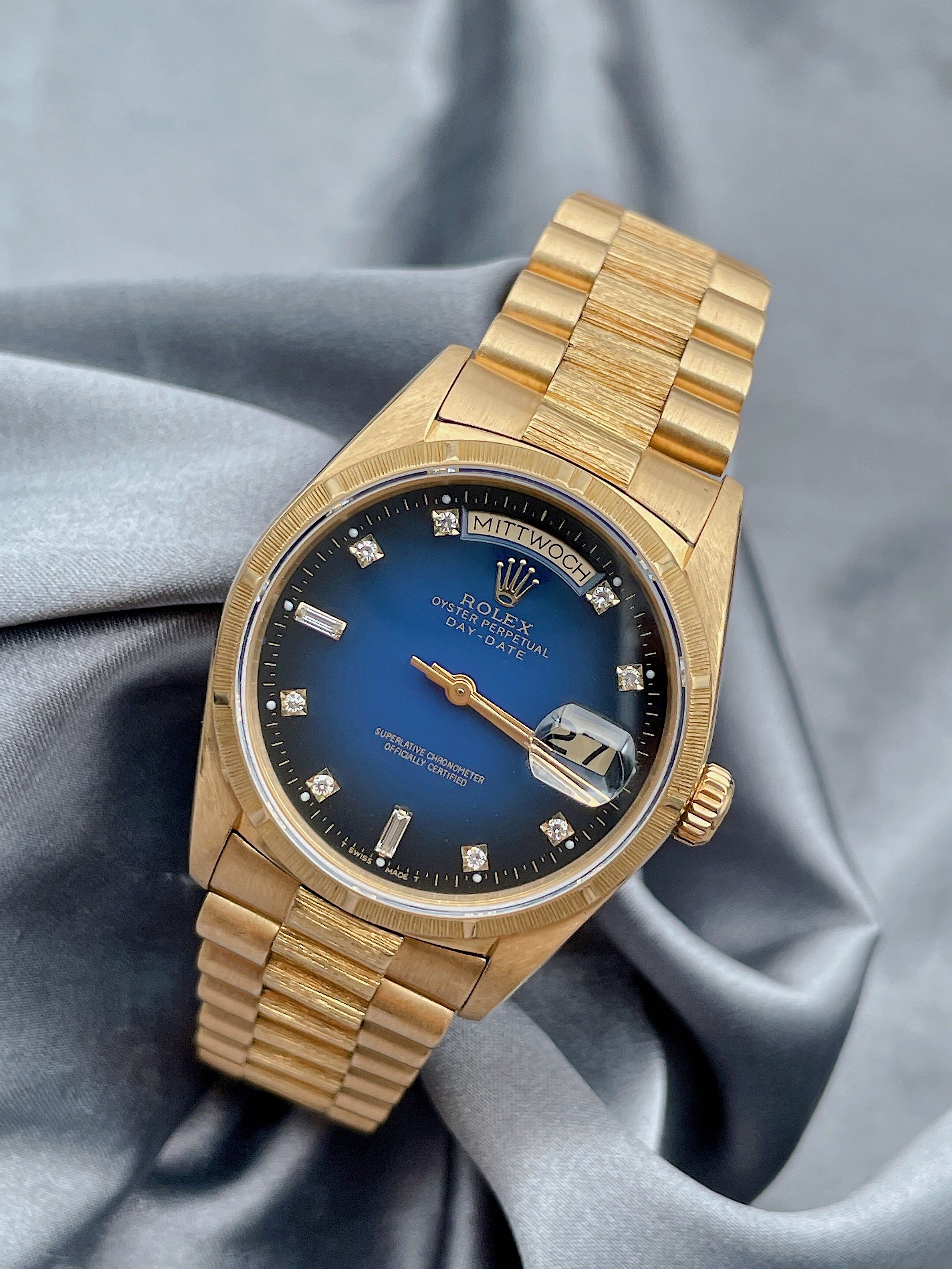 [9.5新]劳力士星期日历型18078后镶钻自动机械男表a26698