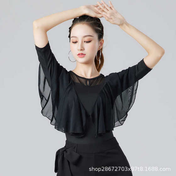 2024 여자를위한 라틴어 댄스 의상 성인 댄스 미드팔 메쉬 현대 무용 연습 옷 볼룸 댄스 댄스 옷 2024 여자를위한 라틴어 댄스 의상 성인 댄스 미드팔 메쉬 현대 무용 연습 옷 볼룸 댄스 댄스 옷
