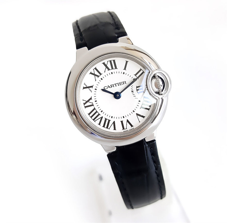 [9.8新]卡地亚女表蓝气球石英手表女士瑞士腕表w69018z4正品