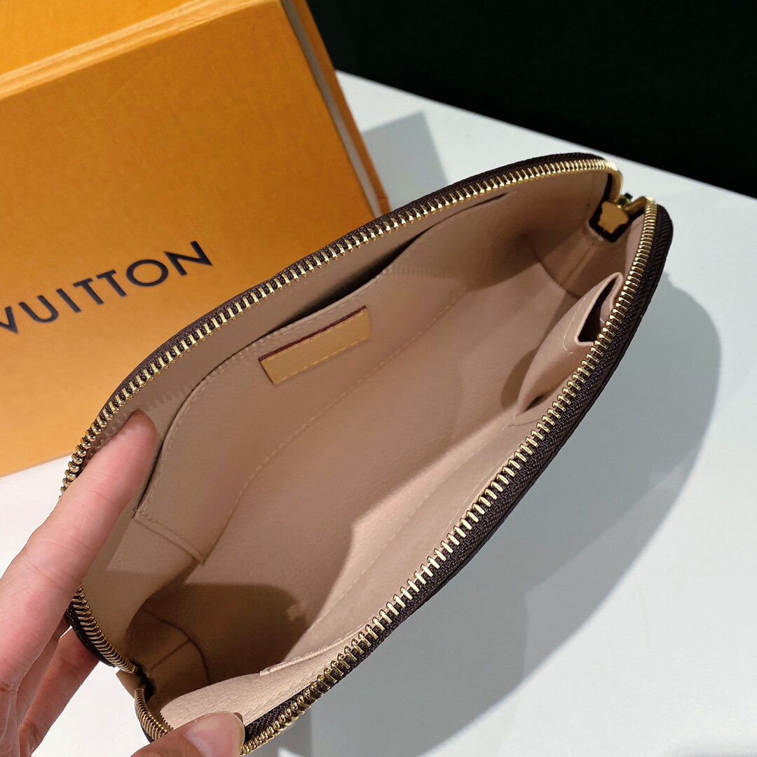 【99新】lv 路易威登芯片款老花贝壳包洗漱包手拿包专柜正品