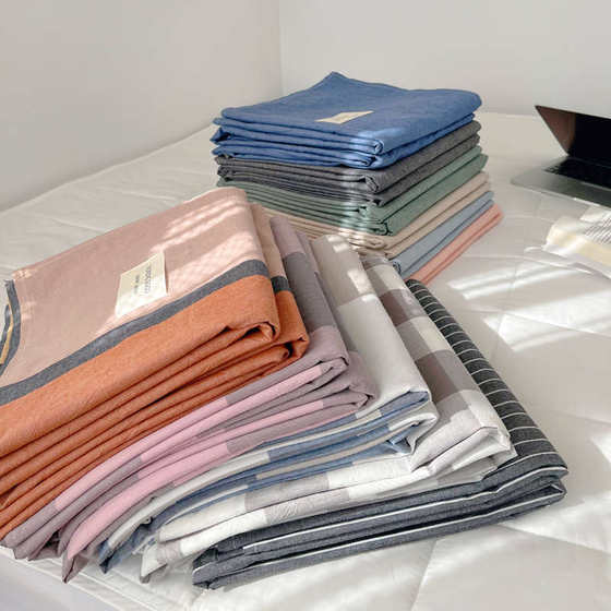 Pure cotton sheets single piece simple solid color single dormitory full cotton wash quilt single pillowcase three-piece set double person
Pure cotton sheets single piece simple solid color single dormitory full cotton wash quilt single pillowcase three-piece set double person