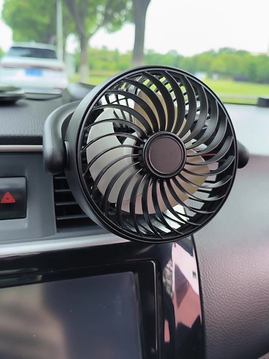 车载电风扇汽车12v小风扇24v大货车制冷空调扇车用大风力usb通用