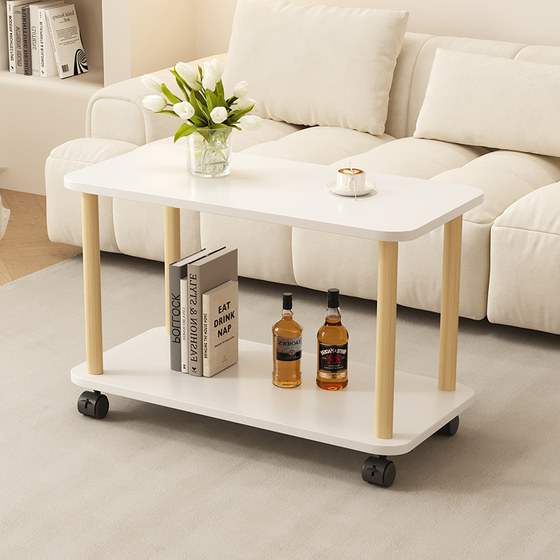 Mobile side table with wheels, small cart, tea table storage rack, small table, living room sofa, side cabinet, side table, bedside table Mobile side table with wheels, small cart, tea table storage rack, small table, living room sofa, side cabinet, side table, bedside table
