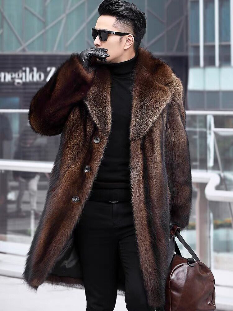 海宁环保貂绒貂毛皮草外套男中长款真的不入手吗?