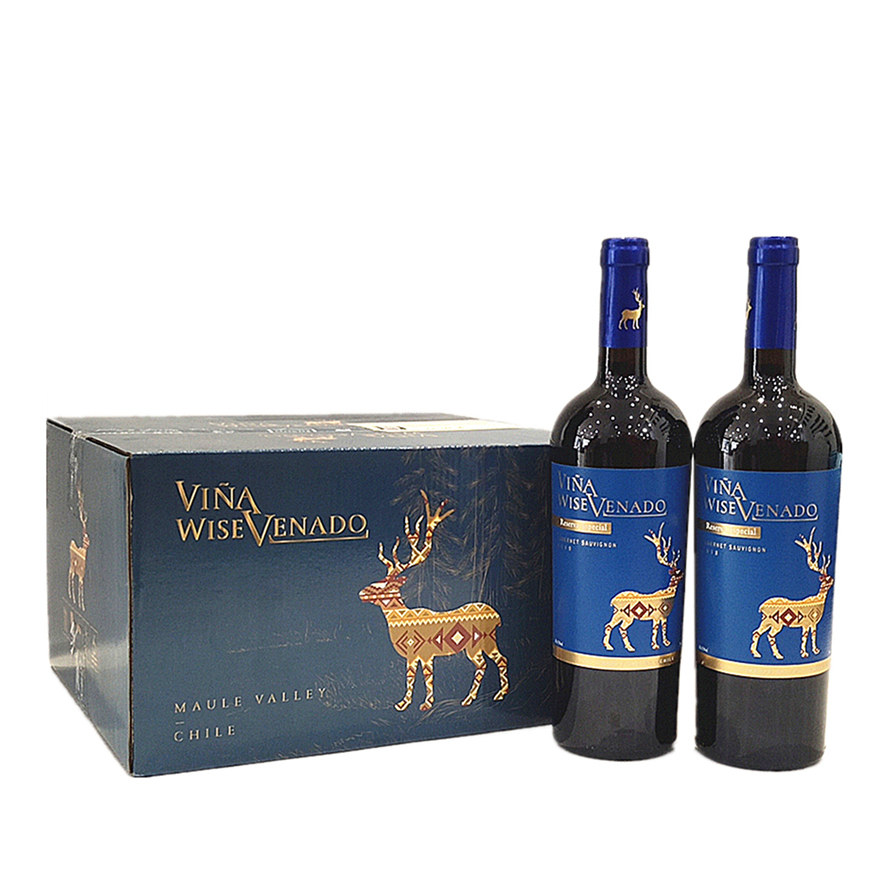 2箱智鹿庄园赤霞珠特别珍藏干红葡萄酒2018年采摘13.5度 一箱6支