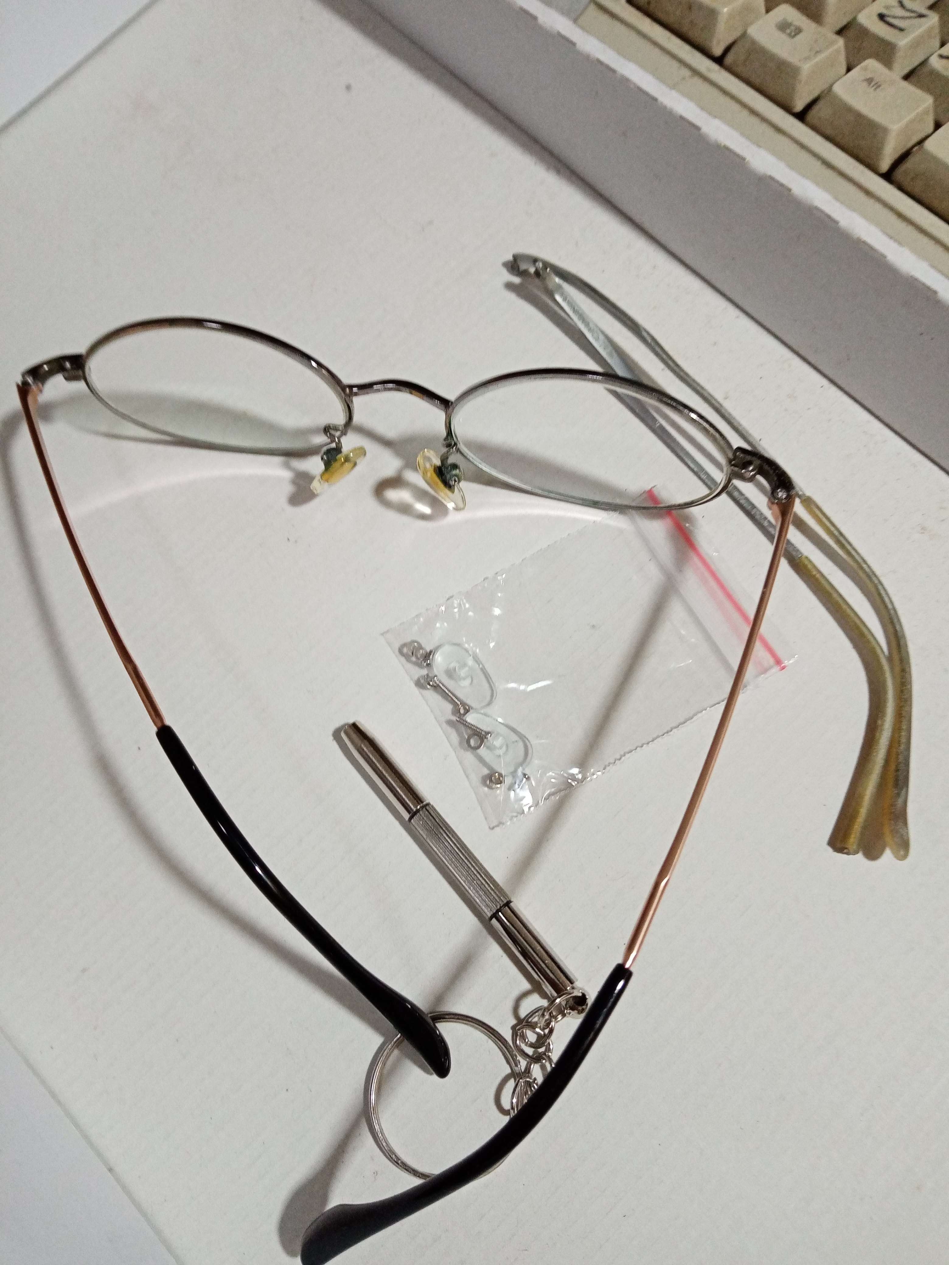 眼镜腿配件一对通用眼睛框架配件更换金属单牙眼镜脚腿断裂修复