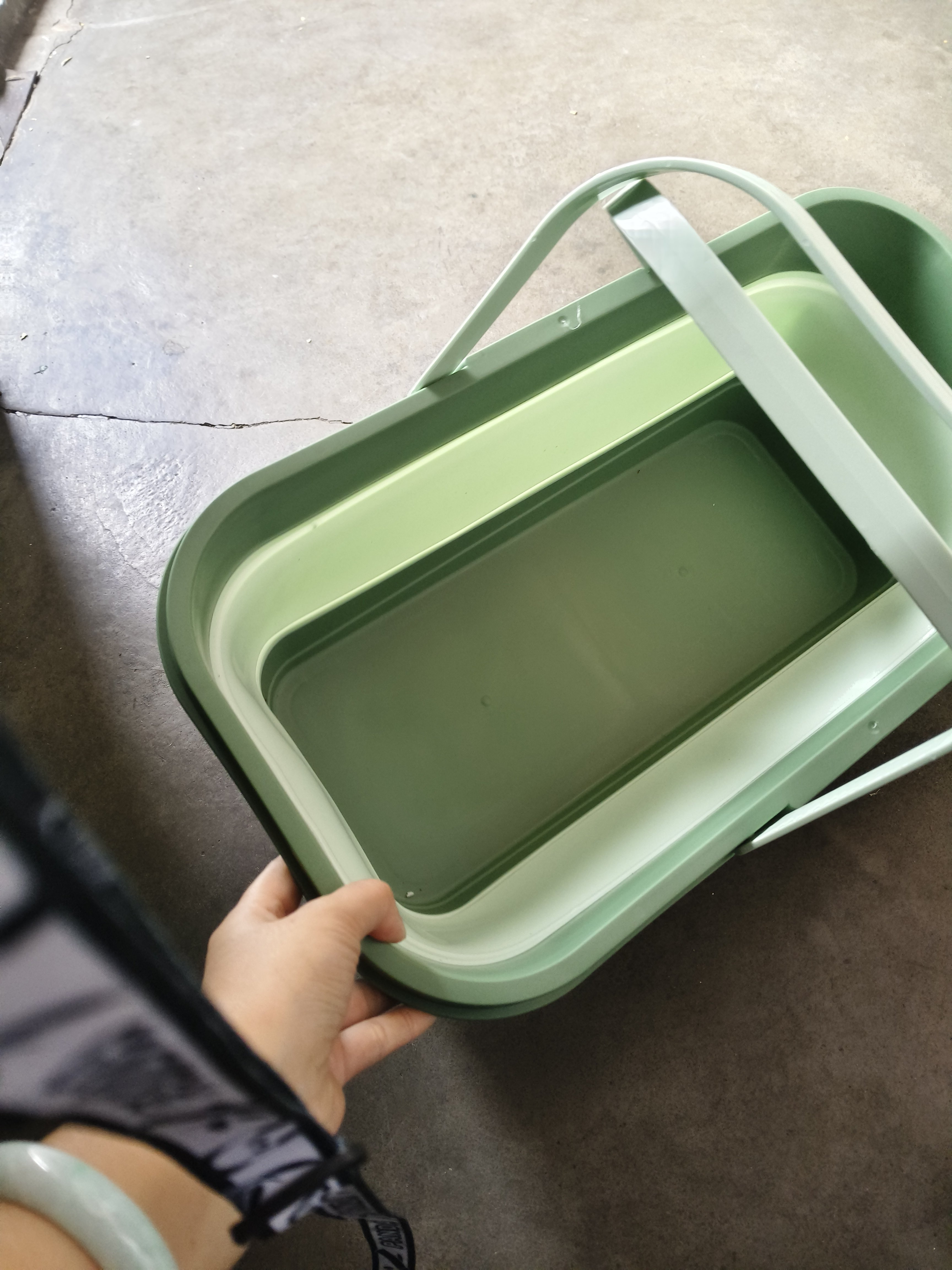 可折叠平板拖把桶长方形家用拖地桶洗拖布挤水桶洗车单水桶拖把盆