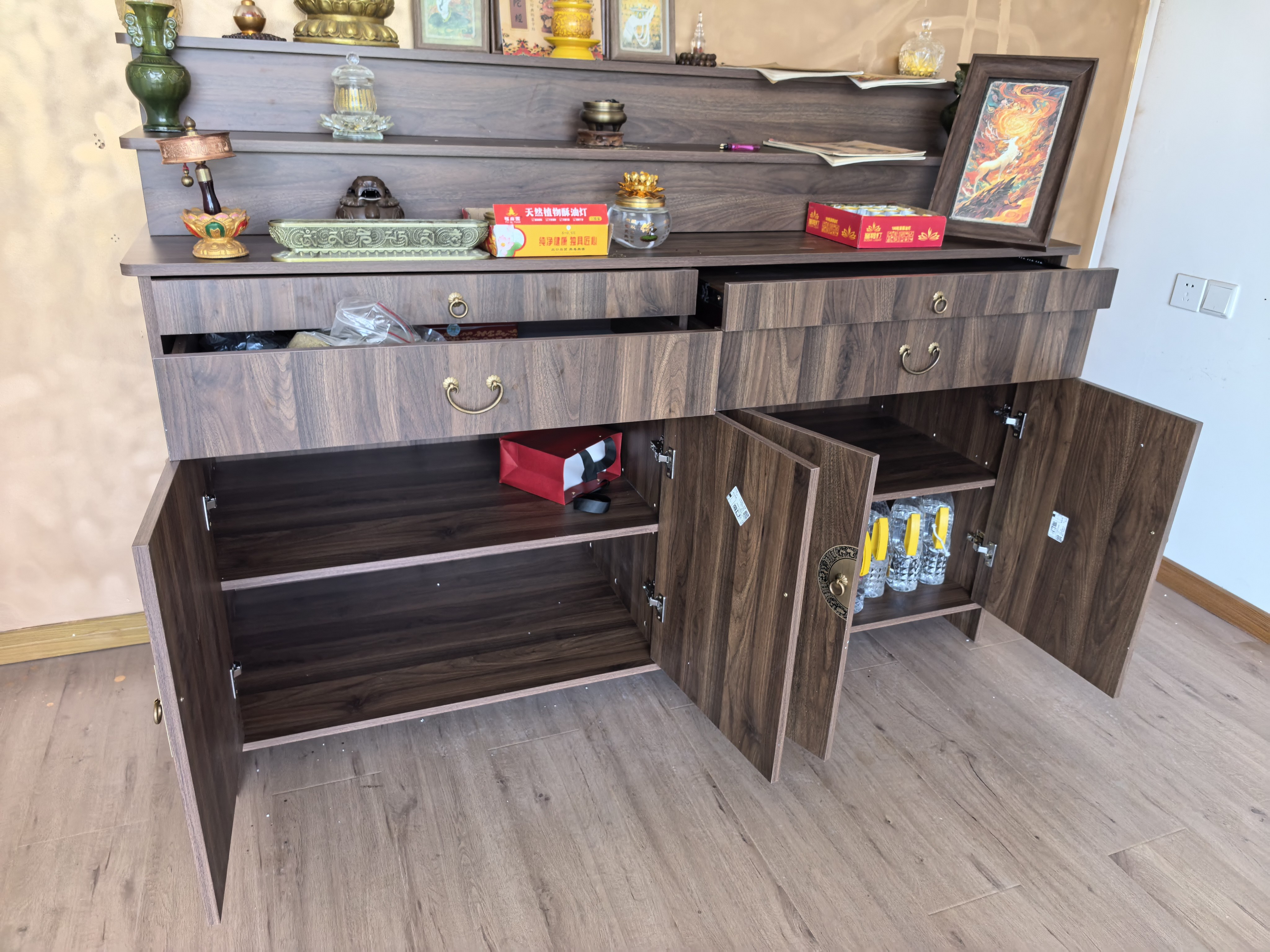 实木供桌新中式佛龛立柜供佛柜家用神台财神爷香案台菩萨神位神龛