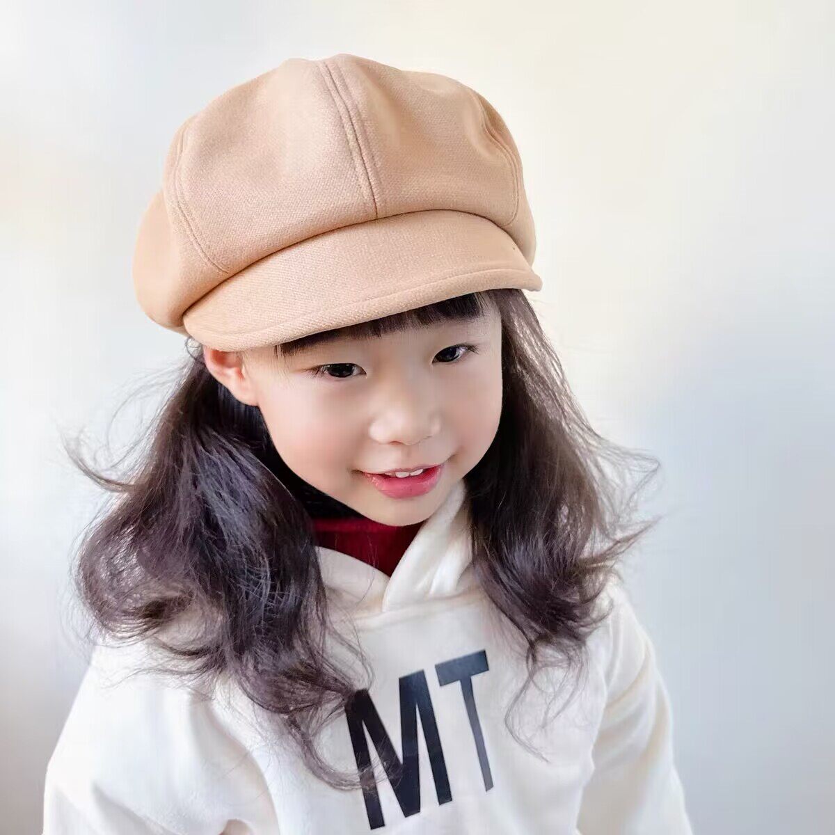 儿童贝雷帽女童帽子春秋2025洋气女孩蓓蕾帽幼儿宝宝礼帽秋冬季潮