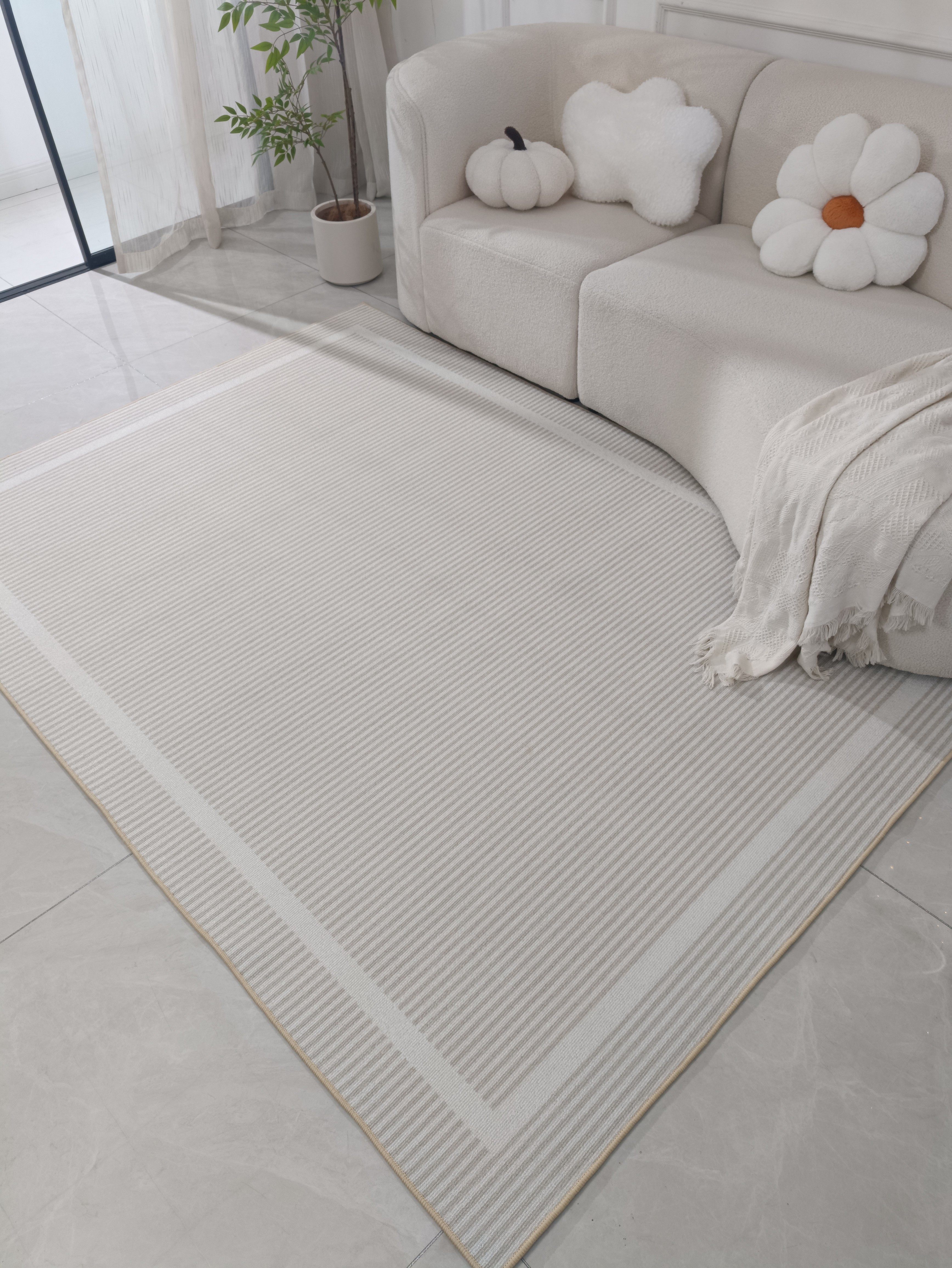 地毯客厅2025新款高级感奶油风免洗可擦沙发地垫免打理卧室床边毯