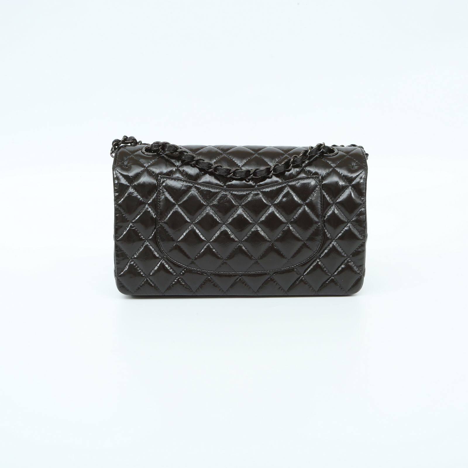 [9.9新]香奈儿chanel女士黑色cf经典口盖中号单肩包57451