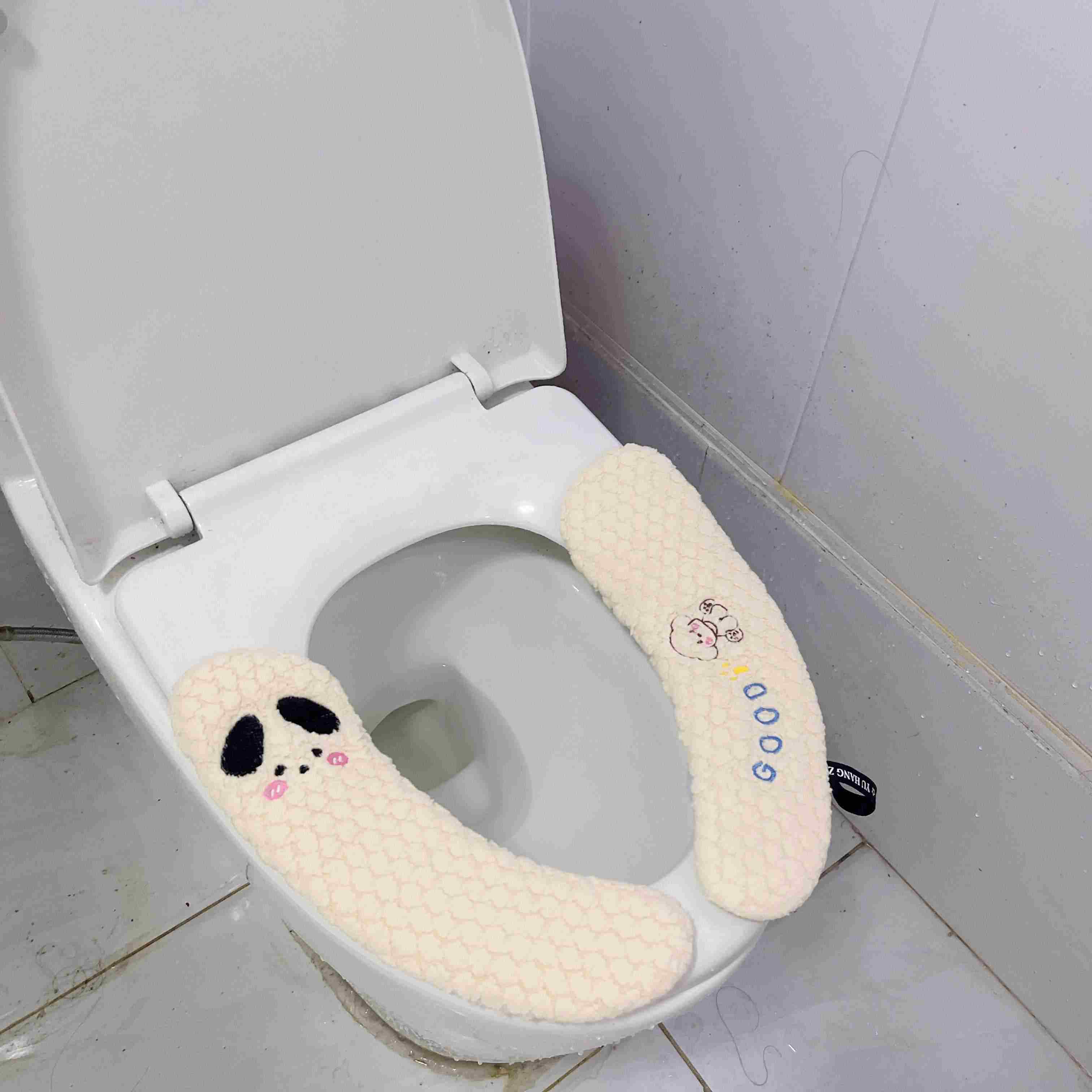 马桶坐垫加厚毛绒冬天家用厕所抗菌马桶垫卫生间马桶圈坐便垫秋冬