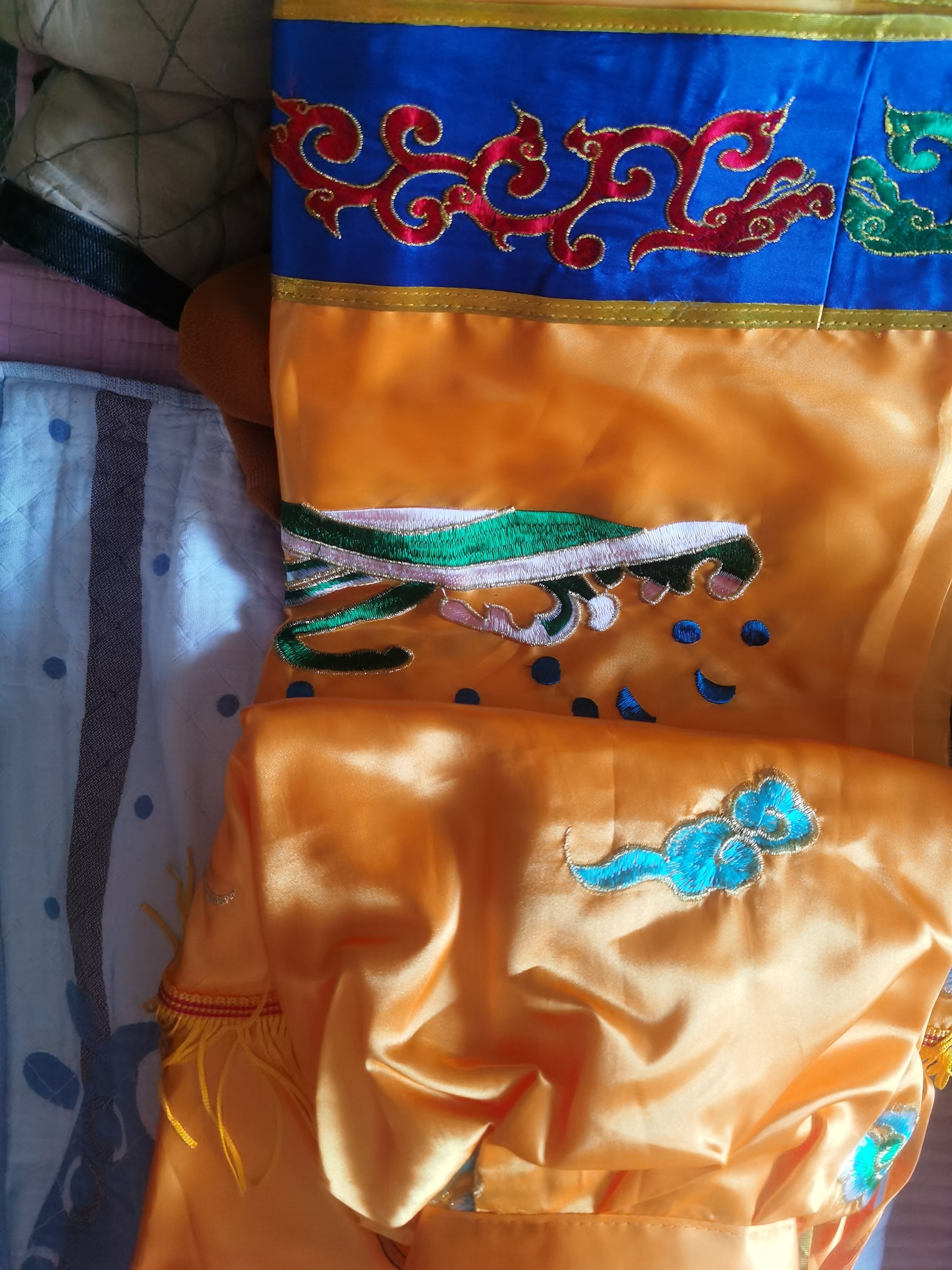 刺绣双龙披风佛祖衣服斗篷弥勒还愿精品菩萨如来五爷佛袍关公袍