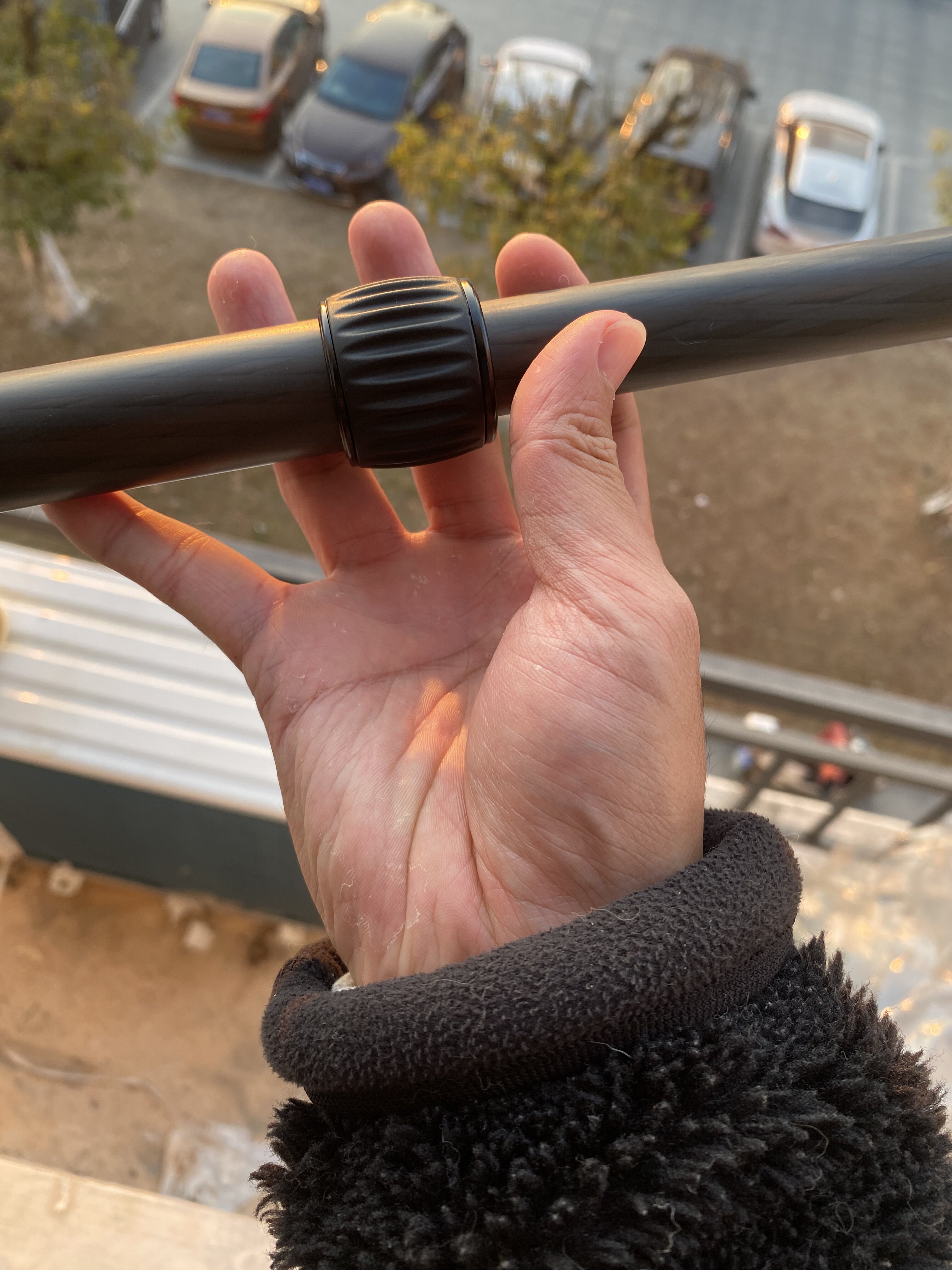 45碳纤维延长杆延伸杆自拍杆 两段可升降