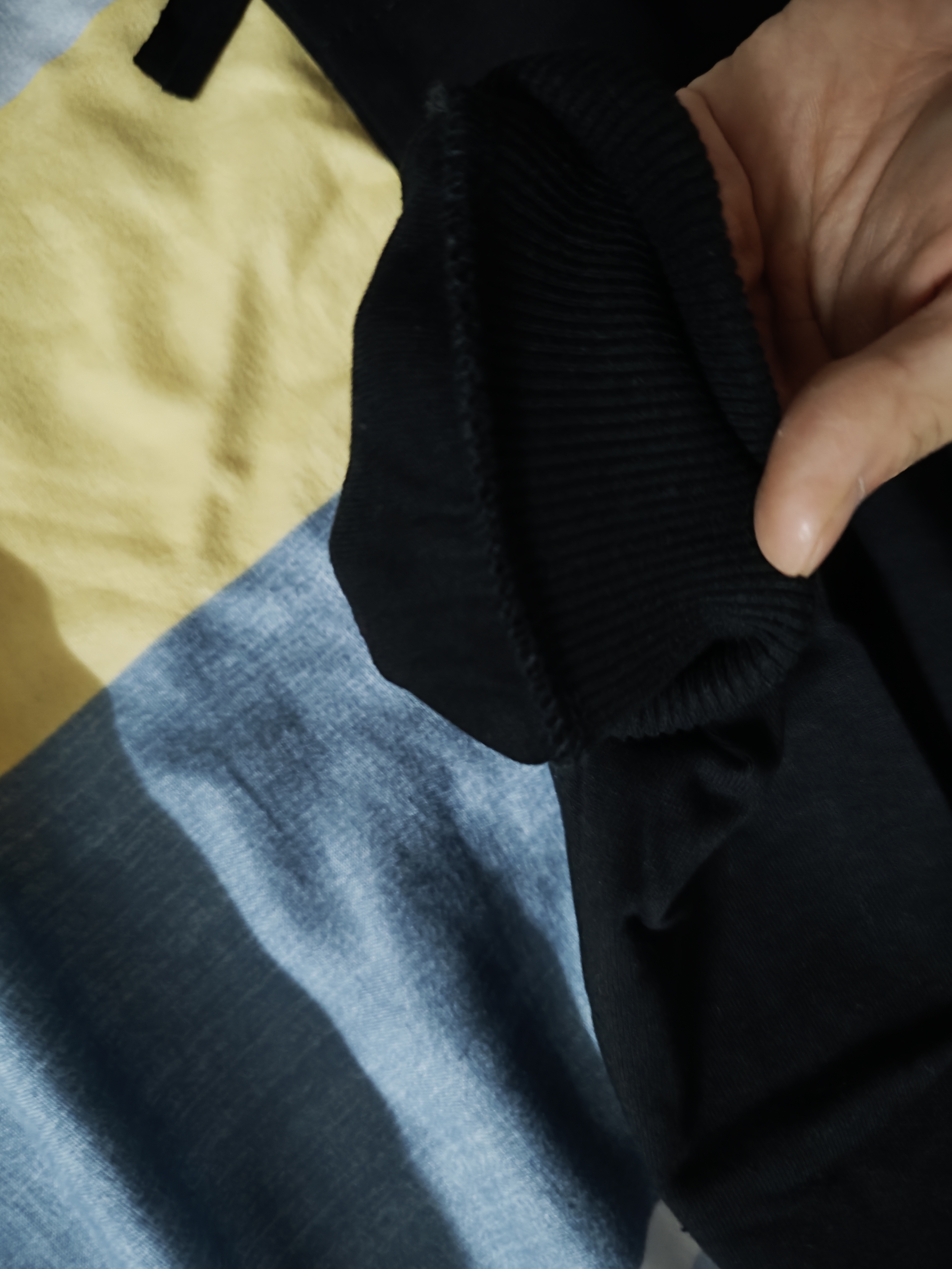 悟空有货美式字母印花破洞假两件圆领长袖t恤男复古宽松bf风上衣