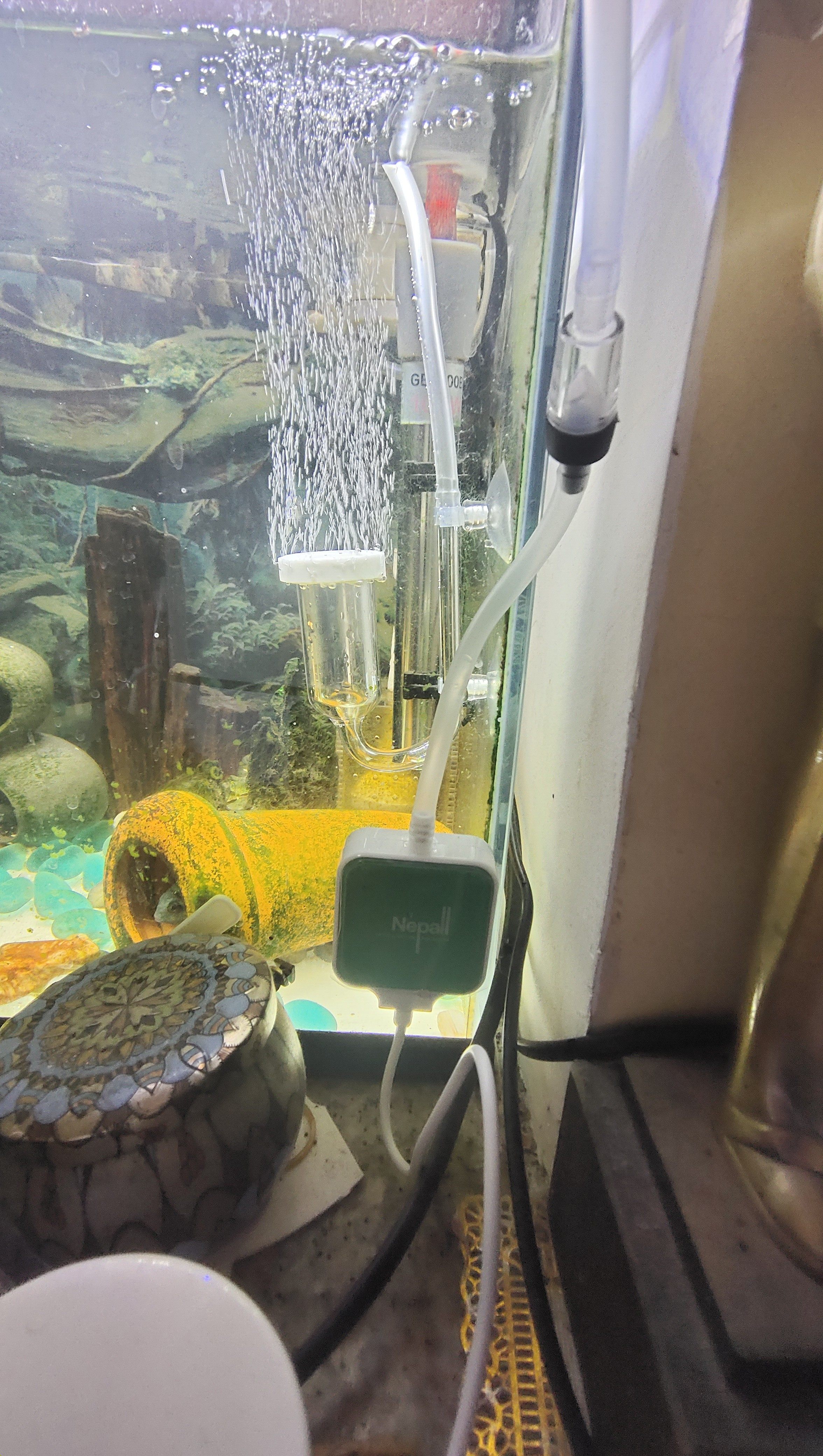尼泊洱迷你增氧泵鱼缸氧气泵超静音增氧机小型养鱼制氧机充氧微型