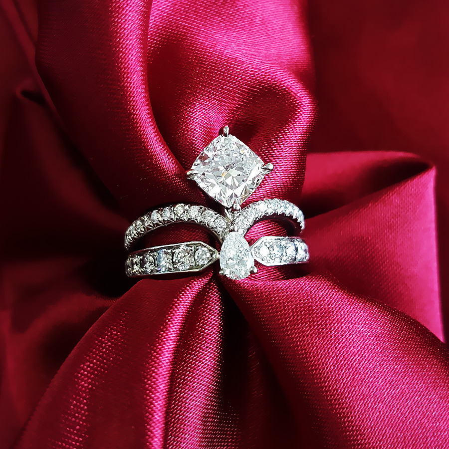 5新]尚美chaumet加冕爱繁花辉映皇冠1.01垫型主钻钻戒