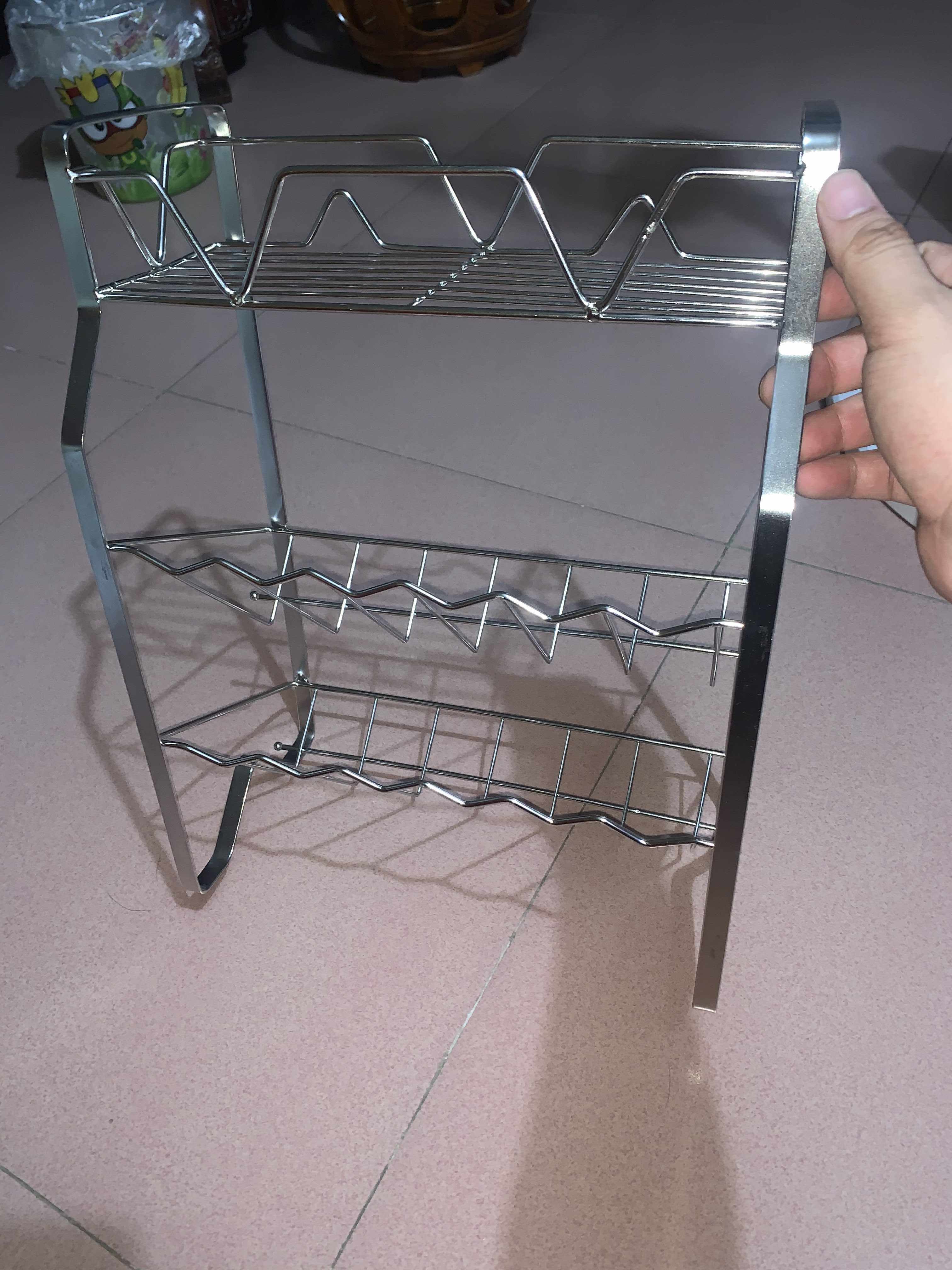 扁条不锈钢调料架厨房台面调味品酱料收纳架子家用用品双层置物架