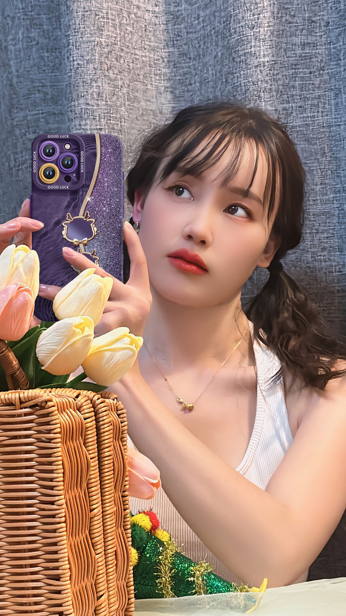 琉金小龙适用苹果15手机壳13新款14女pro全包plus镜头max防摔x女生11