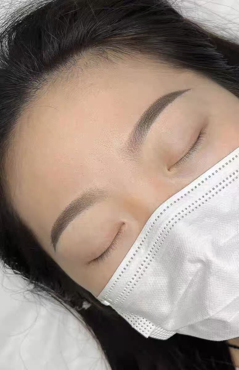 3d半永久纹眉眼假皮纹绣练习仿真皮硅胶野生线条眉毛唇脸练习皮子