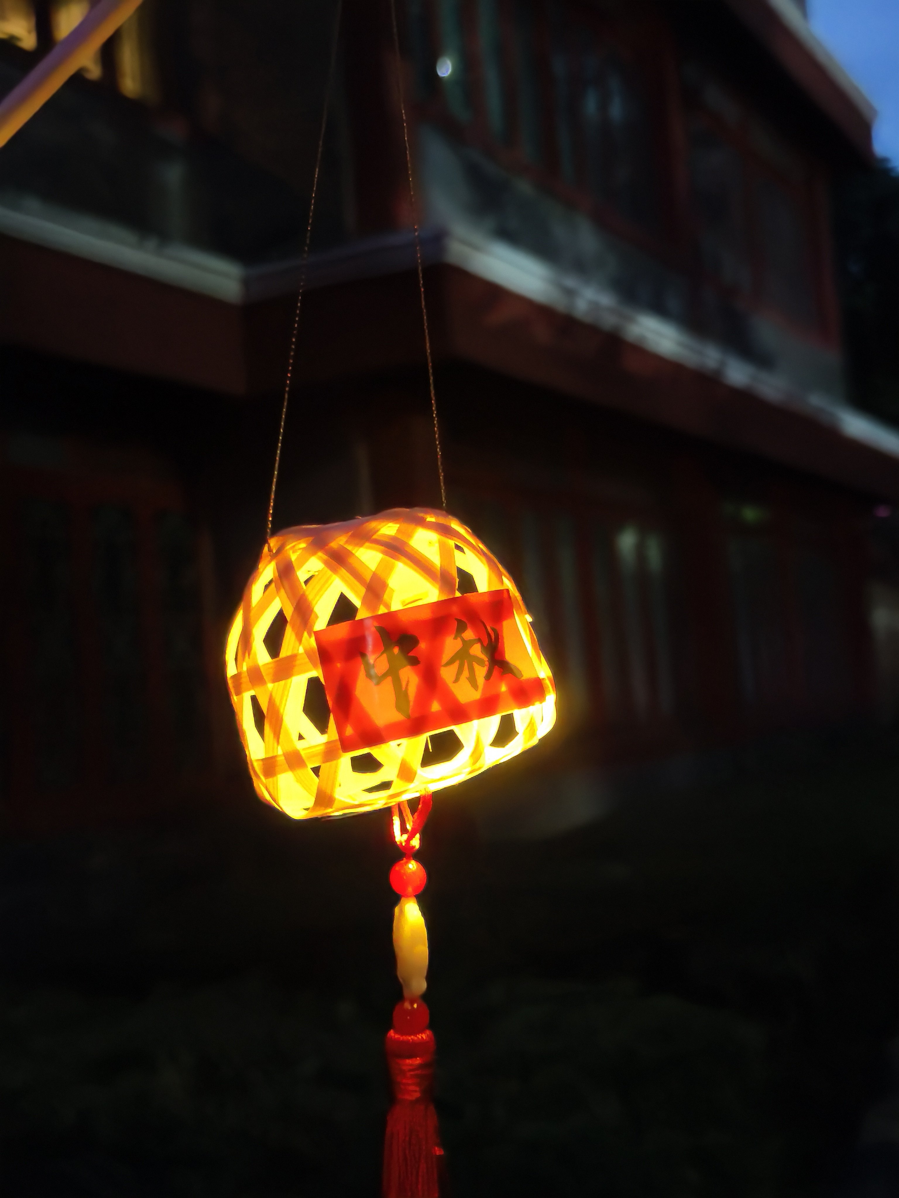 元宵节手提灯笼2025新款儿童手工diy制作材料兔子竹编灯笼小花灯