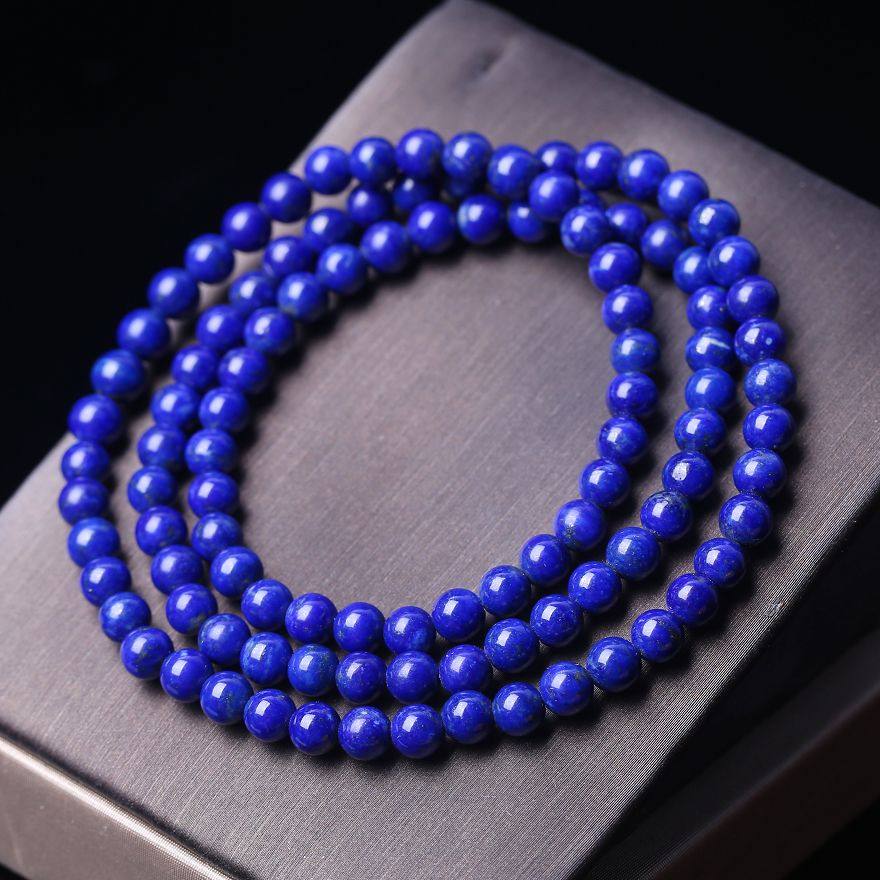 23.62克 天然青金石手链 多圈 女款青金石3圈手链