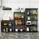Yueyue Shang Simple Storage Rack 800*500*1180mm 4 층 플로어 스탠딩 다층 조절 가능한 발코니 선반 저장 Yueyue Shang Simple Storage Rack 800*500*1180mm 4 층 플로어 스탠딩 다층 조절 가능한 발코니 선반 저장