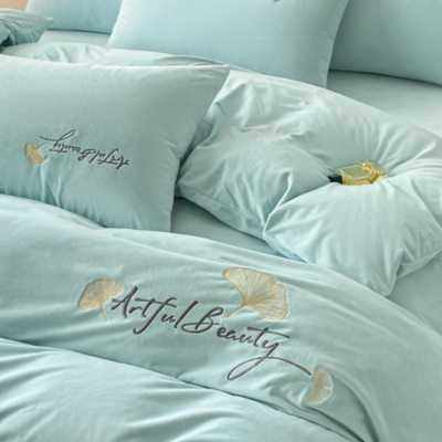 Thickened anti-static double-sided milk velvet four-piece quilt cover coral velvet sheet quilt cover flannel winter bedding Thickened anti-static double-sided milk velvet four-piece quilt cover coral velvet sheet quilt cover flannel winter bedding