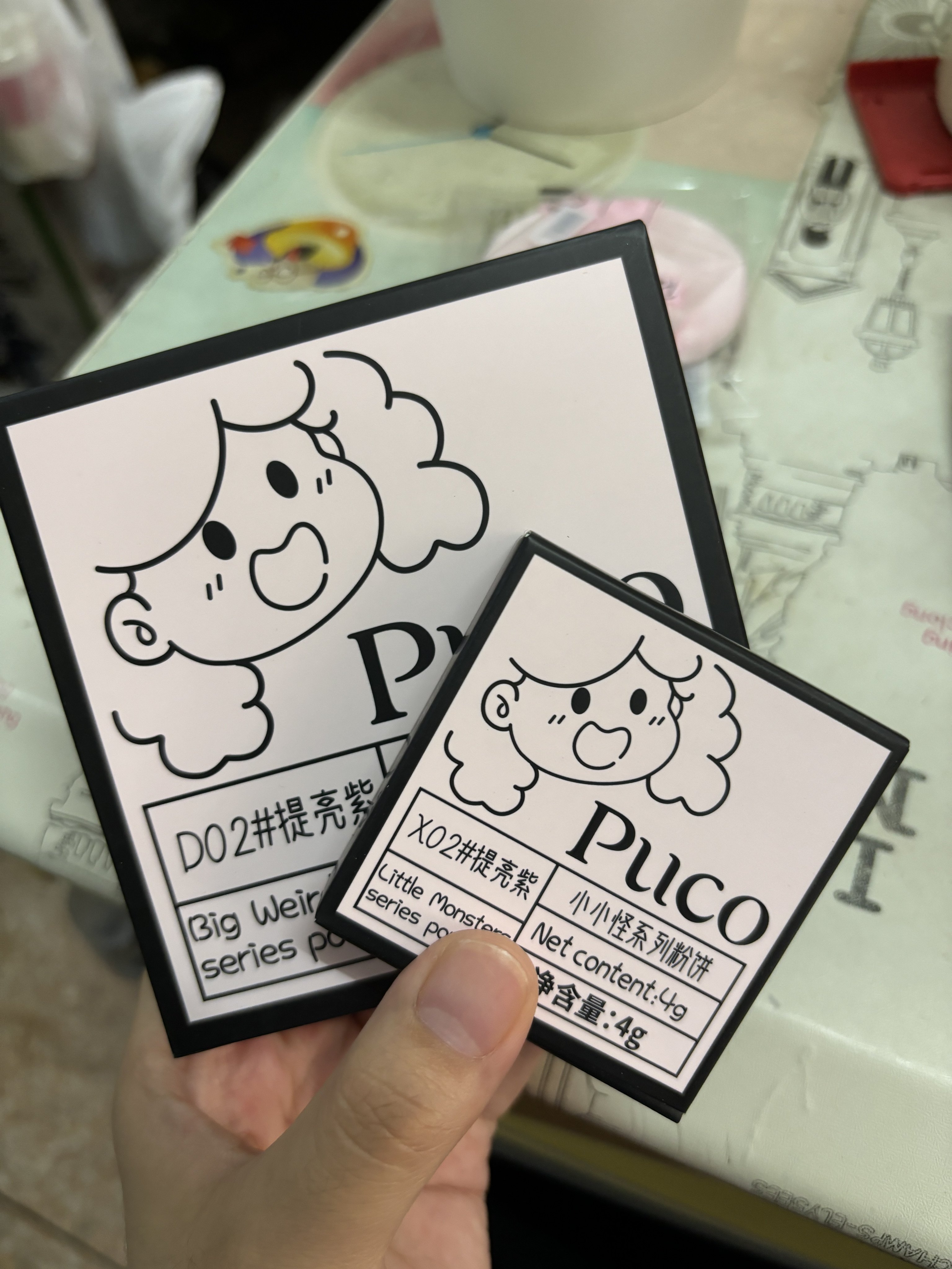 【买大送小】puco大小怪粉饼柔焦定妆控油防水防汗王炸组合买1送1