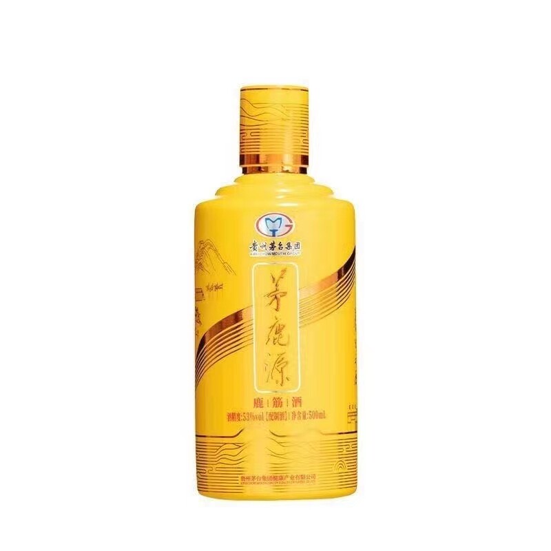茅台集团茅鹿源鹿筋酒酱香型配制酒53度500ml*6瓶整箱装送礼