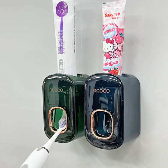 가벼운 고급 창조적 인 욕실 벽 장착 치약 장치 성인과 어린이를위한 자동 압박 도구 게으른 가정용 치약 랙 가벼운 고급 창조적 인 욕실 벽 장착 치약 장치 성인과 어린이를위한 자동 압박 도구 게으른 가정용 치약 랙