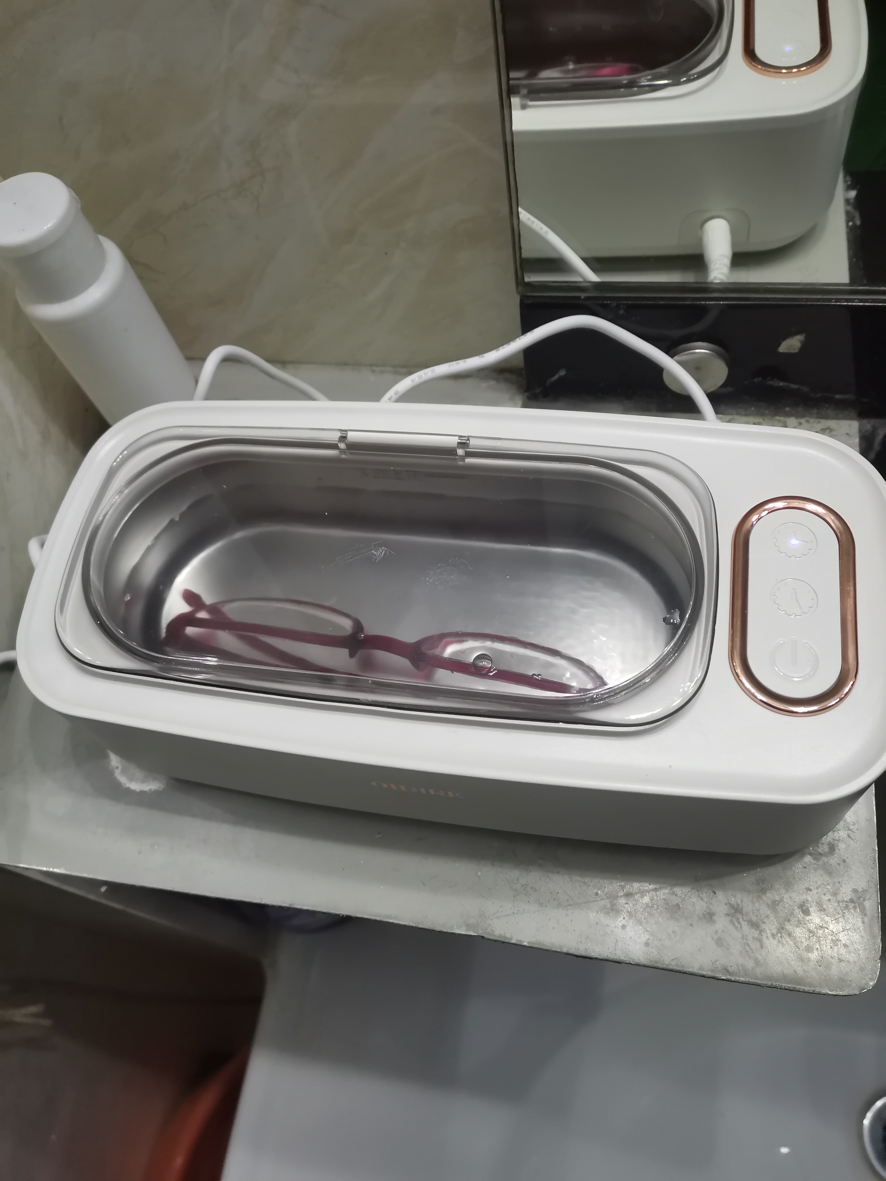 德国oidire超声波清洗机眼镜家用首饰牙套假牙清洁机洗隐形眼镜器