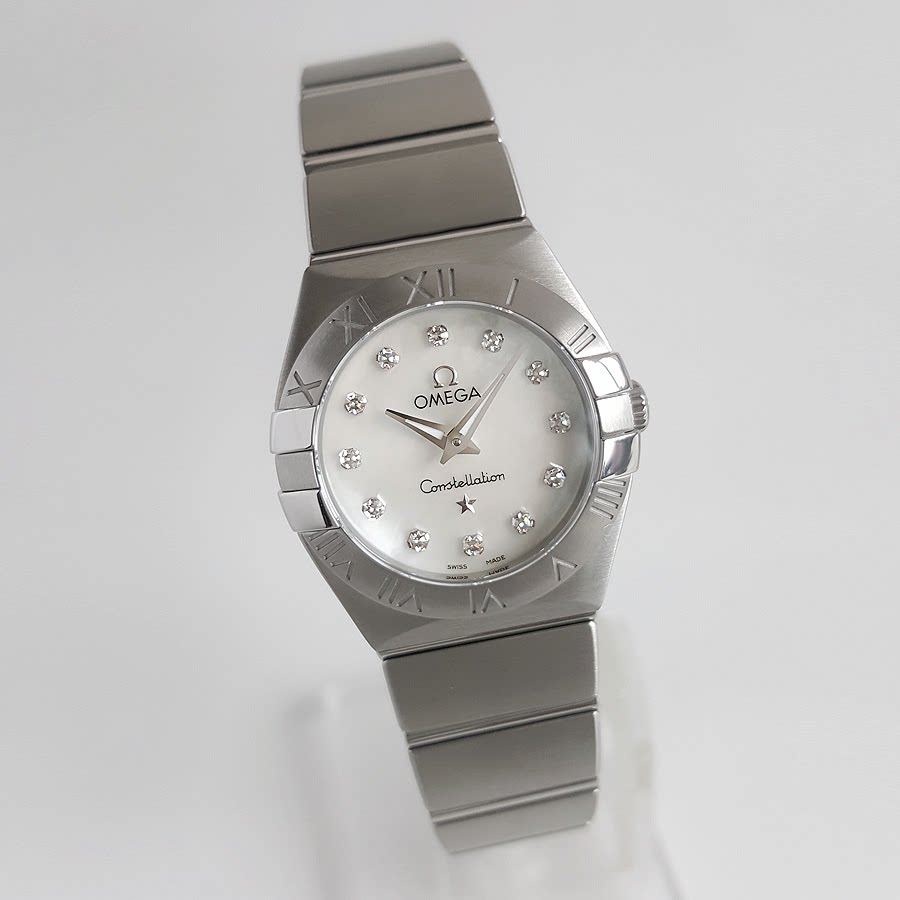 【市场价5折】欧米茄正品女表星座系列贝母石英手表女士腕表9.8新