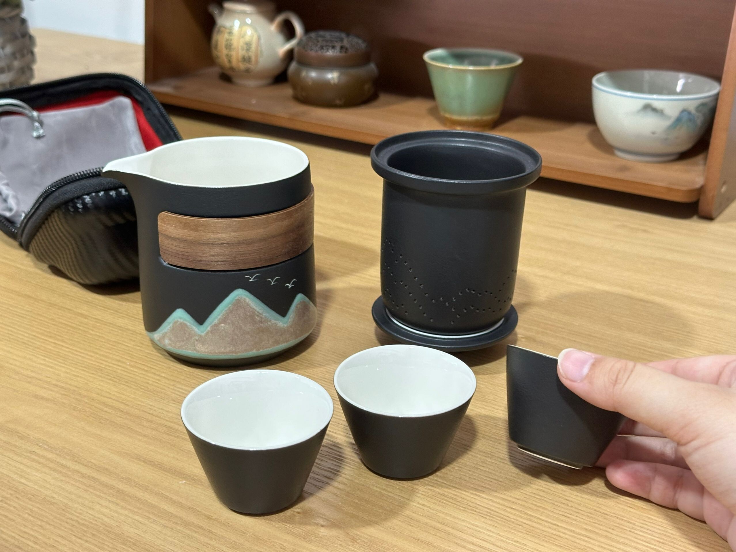 旅行茶具便携式户外露营一人饮泡茶杯喝茶功夫套装随身陶瓷快客杯