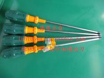 (Green Forest) finger print handle screwdriver 6*200 with magnetic one-shaped cross screw batch screwdriver