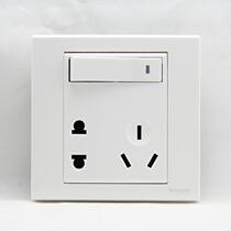 Schneider wins Ruyi series 10A five-hole socket with switch one open five-hole EV15 10 White