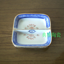 Jingdezhen Cultural Revolution Porcelain Taste dishes factory goods Lingang and colorful sauce Vinegar Ceramic Septa Bright Porcelain Factory