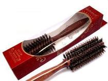 Creative art wool roller comb hairdressing tools professional heat-resistant solid wood handle pig Mane comb round comb combed combed combed wood comb