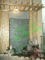 Garden design water curtain wall fence Pavilion Greening water design rockery Fountain