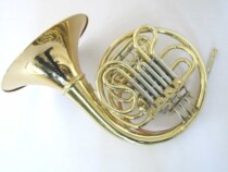 French horn instrument double row four-key French horn Alexander 2000 style French horn split link painted gold