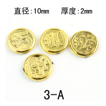 Soldiers hand-made model scene decoration accessories pirate mini gold coin toy coin currency prop Coin Coin Coin
