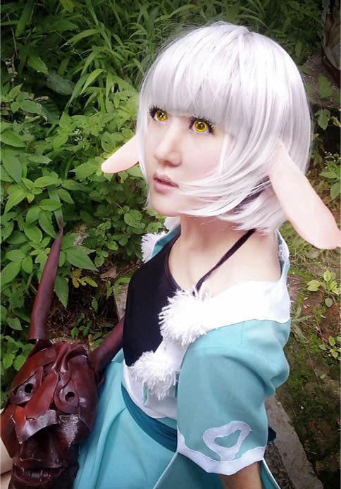 【my glory】黑白无双/小白延魉/cosplay假发/银白msn收脸