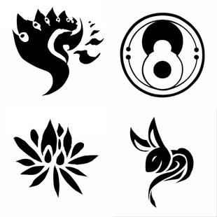 绮丽屋韩国动漫周边剑灵种族天族人族龙族灵族图腾墙贴电脑贴车贴