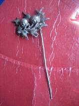 Qing Dynasty silver exquisite hollow process silver wearing headdress silver blade 1