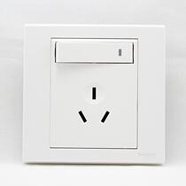 Schneider Ruyi series with switch 10A three-hole socket open 10A three-hole EV15 10 white