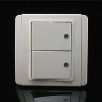 Qisheng switch socket E3000 two-open single control switch with LED indicator light white white