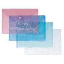 Qixin W-209 Document bag Transparent A4 snap information bag 16c button file bag
