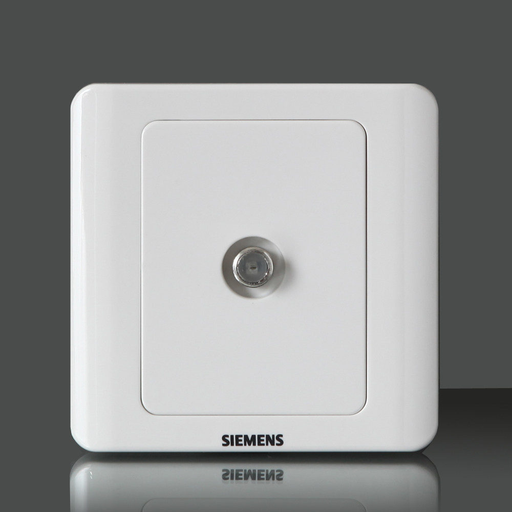 西门子开关插座面板正品远景雅白电视带分支串联有线电视面板