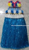 Hawaiian thick grass skirt hula dress 3 layers thick 80cm skirt vest style corset