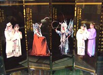 Miniature Screen Color Drawing Screen Peking Opera